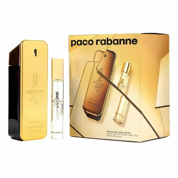 Paco Rabanne One Million Eau De Toilette Spray 100ml Set 2 Parti