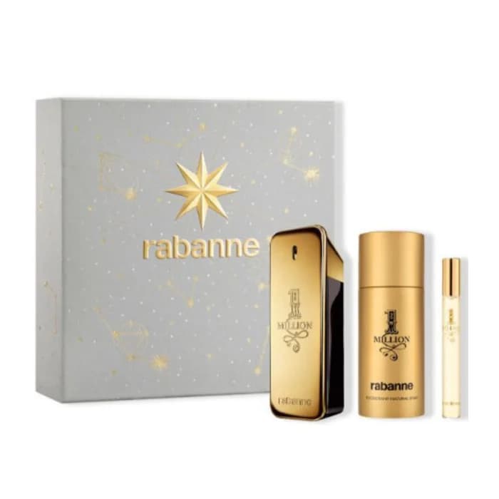 Rabanne 1 Million Eau De Toilette Spray 100ml Set 3 Parti