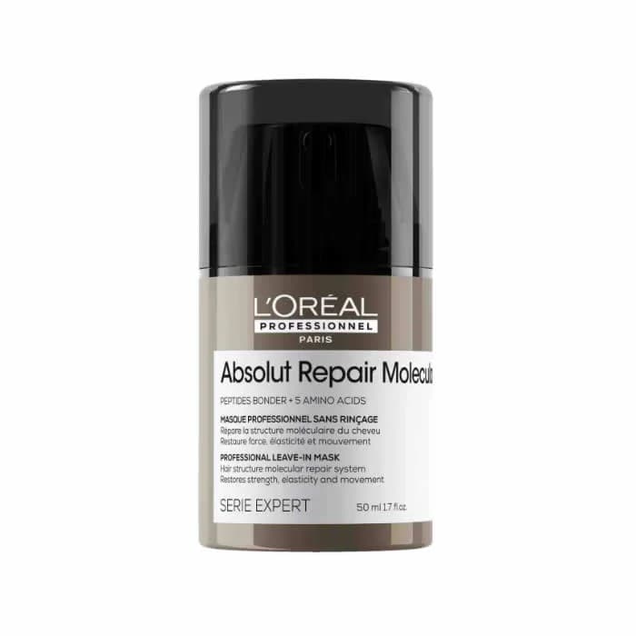 L'oreal Professionnel Absolut Repair Molecular Maschera Profesional Reparadora Senza Aclarado Per Capelli Dañado 50ml