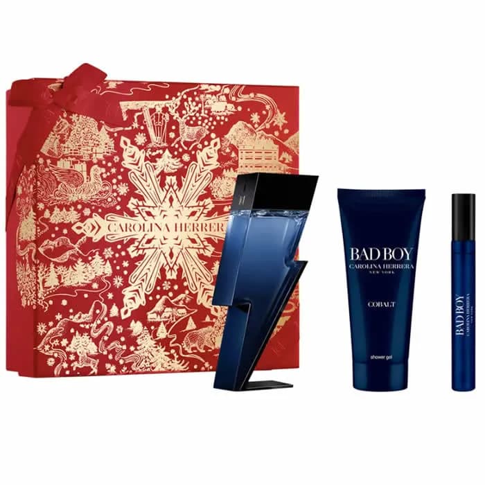 Carolina Herrera Bad Boy Cobalt Eau De Perfume Spray 100ml Set 3 Parti