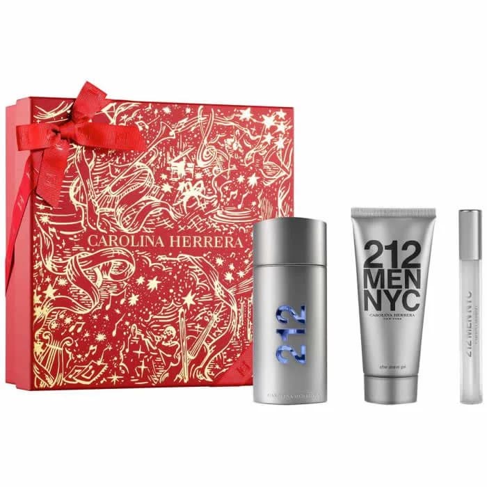 Carolina Herrera 212 Men Eau De Toilette Spray 100ml Set 3 Parti