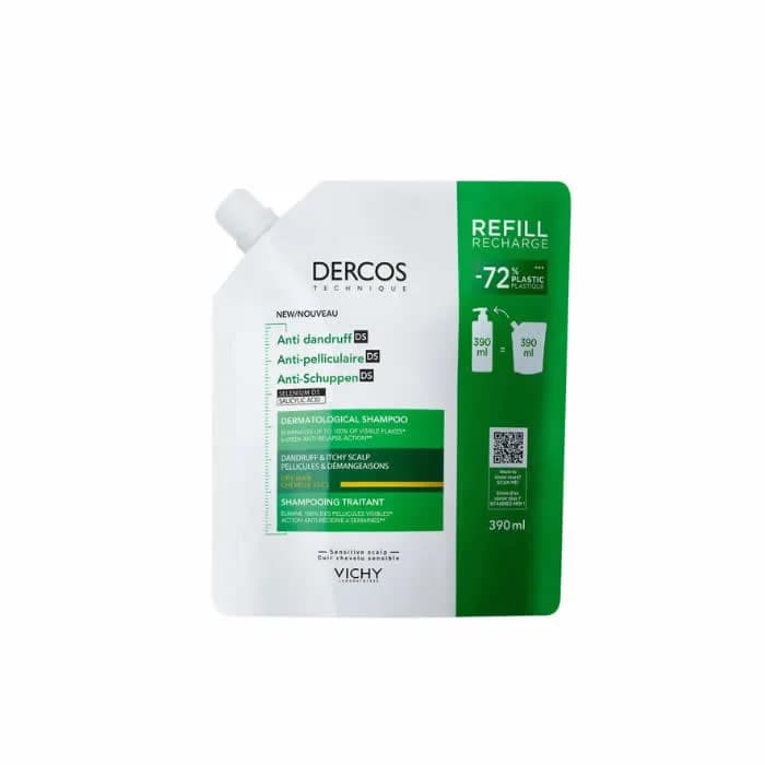 Vichy Dercos Anti Forfora Shampoo Cappelli Secchi 390ml Refill