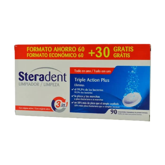 Steradent Active Plus 90 Tabletas