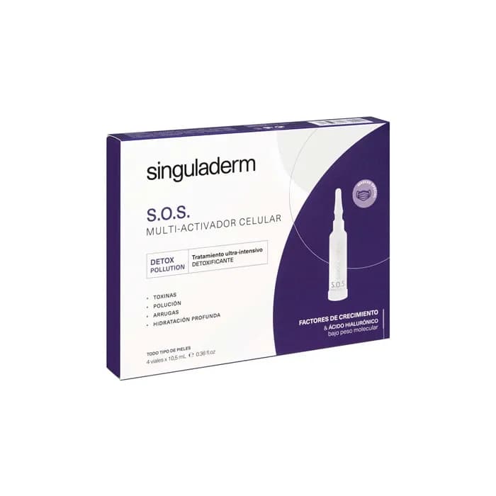Singuladerm S.O.S. Attivatore Multicellulare Trattamento Detossificante 4x10,5ml