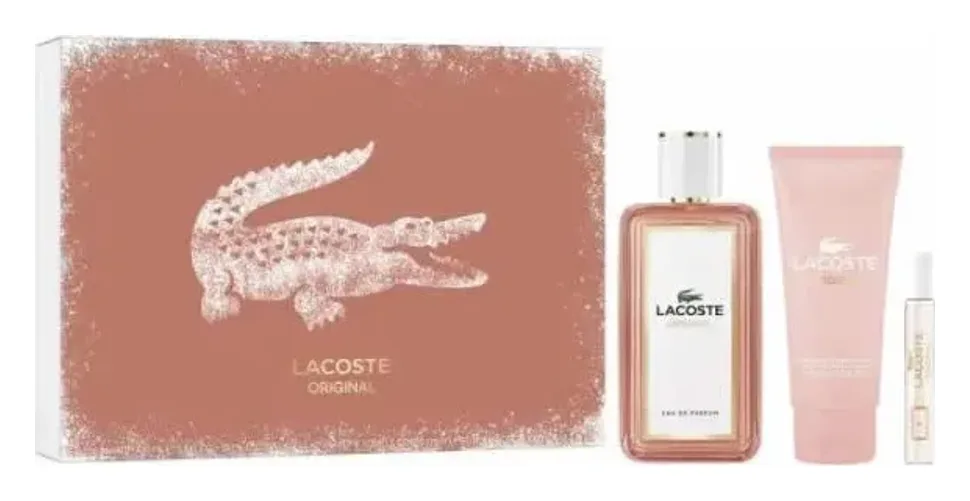 Lacoste Original Eau De Parfum Spray 100ml Set 3 Parti Lacoste Original Eau De Parfum Spray 100ml Set 3 Parti